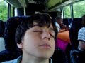 Sepehr waking up on bus (jack miner)