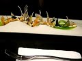 Alinea Restaurant Chicago \"Ice Fish\" meal Alinea Restaurant Chicago \"Ice Fish\" meal