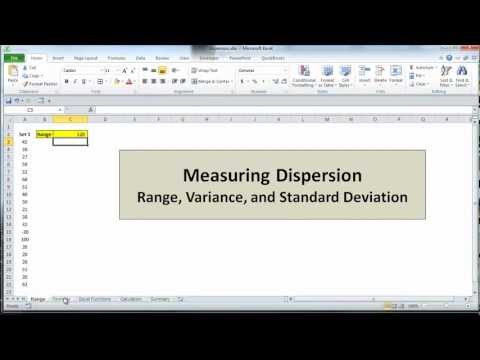 how to calculate variance in excel