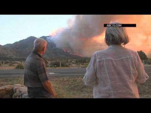 Arizona - A wildfire that began Tuesday has scorched nearly eight square miles in Northern Arizona. The fire was within 400 yards of some homes by Tuesday evening. (Ju...