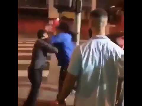 COCKY GUY IS KNOCKED OUT IN ONE PUNCH FOR SWINGING ON THE WRONG DUDE!