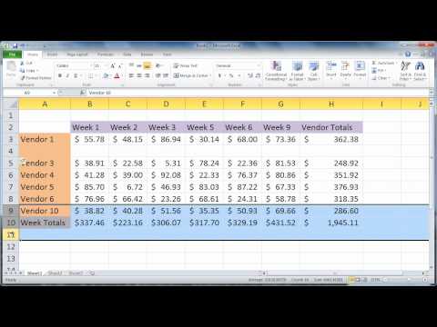 video-linktoworks-Excel 2010 - Insert Rows and Columns