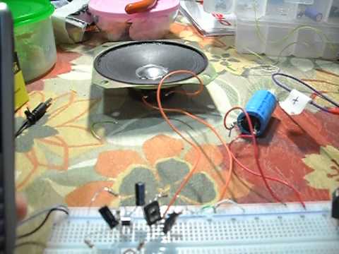 Amplificadores de Potenci - Um mini amplificador de potência muito simples e boa fidelidade. O diagrama esquemático dele está no vídeo