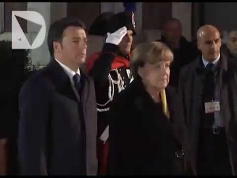 Renzi accoglie Merkel a Firenze - Video
