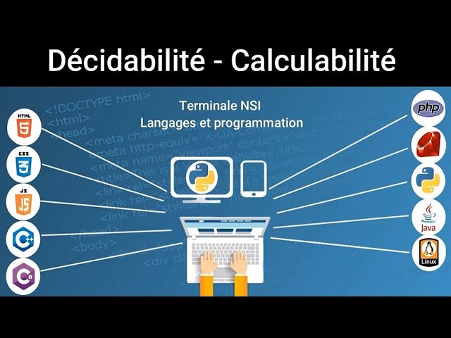 Cliquer pour voir la vidéo :
Terminale NSI - Notion de programme en tant que donnĂ©e. CalculabilitĂ©, dĂ©cidabilitĂ©. Pb de l'arrĂȘt