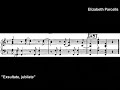 Part 2 http://www.youtube.com/watch?v=wIDSKGKY5yMHi res version at http://www.elizabethparcells.com/animations.htmTranslation:  Rejoice, be glad, O you blessed souls, Rejoice, be glad, Singing sweet songs; In response to your singingLet the heavens sing forth with me. The friendly day shines forth, both clouds and storms have fled now; for the righteous there has arisen an unexpected calm. Dark night reigned everywhere [before]; you who feared till now, and joyful for this lucky dawn give garlands and lilies with full right hand.You, o crown of virgins, grant us peace, console our feelings, from which our hearts sigh.Alleluja
