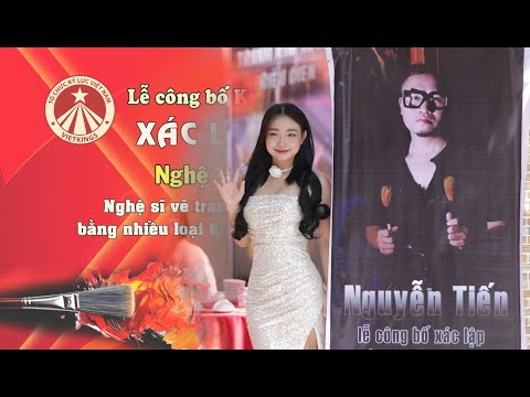 Toàn cảnh lễ công bố xác lập Kỷ lục về vẽ tranh tr Toàn cảnh lễ công bố xác lập Kỷ lục về vẽ tranh tr