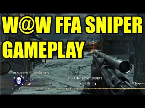 W@W (COD5) FFA sniper springfield gameplay | Hacker ad vitam aeternam