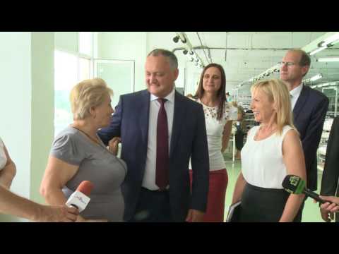 Șeful statului a vizitat întreprinderea de textile „Tricon”din Cahul  