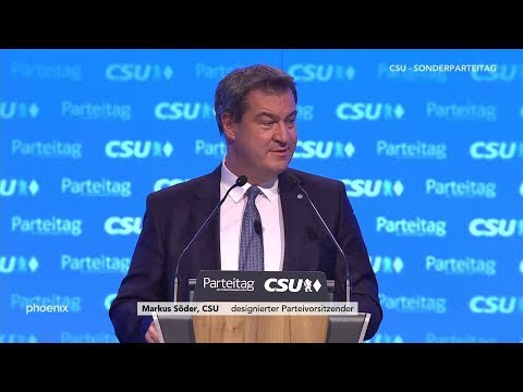 CSU-Parteitag: Bewerbungsrede von Markus Söder zum ...