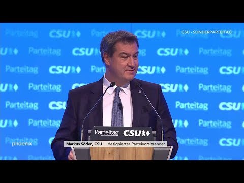 CSU-Parteitag: Bewerbungsrede von Markus Sder zum Parteivorsitz am 19.01.19