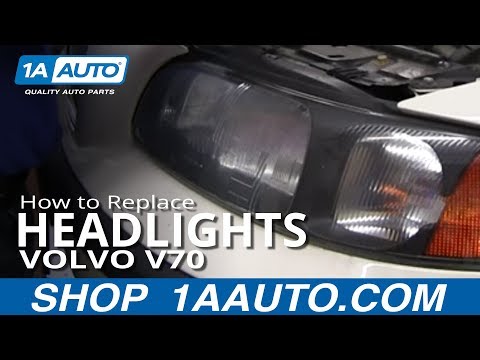 How To Install Replace Change Headlight and Bulb 2001-074 Volvo V70