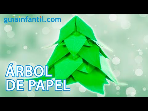 para - Sabrías hacer este árbol de navidad solo con 6 papeles? Es un diseño original para Guiainfantil. Disfruta con esta papiroflexia para decorar tu casa en Navi...