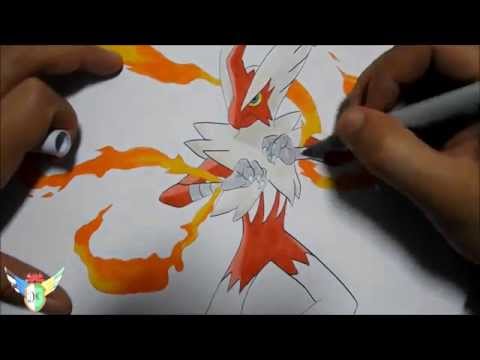 how to draw blaziken