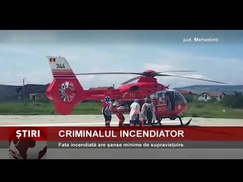 Fata incendiată de criminal, în stare critică