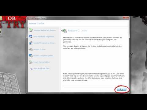 how to format sony e series laptop