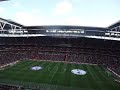 Chelsea fans shouting during minute silence