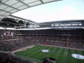 Chelsea fans shouting during minute silence