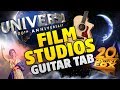 TOP 5 Movie Company Intros (Fingerstyle Cover On Acoustic Guitar with TAB)