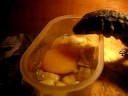 Ziggy eating Egg and bananas