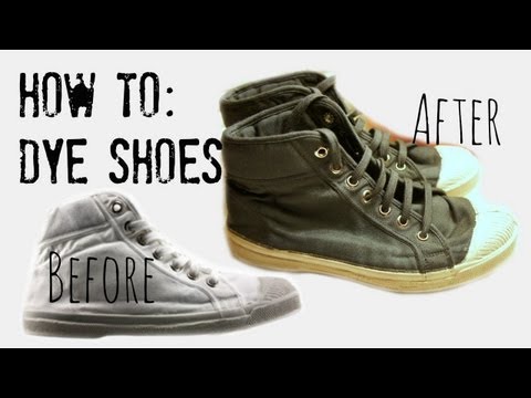 how to dye dyeable shoes