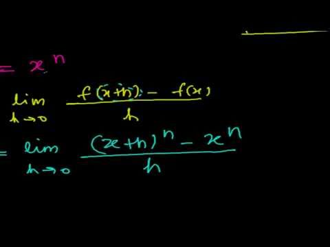 how to prove the derivative of x^n