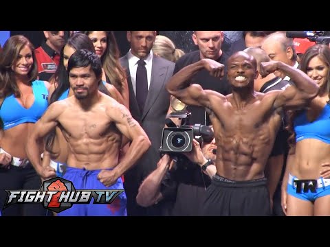 2. - In this boxing video, the full weigh in and face off for Manny Pacquiao vs. Timothy Bradley 2. For more Boxing and MMA videos log onto http://www.fighthubtv....