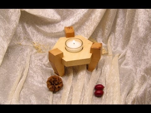 easy scroll saw project - a broken heart candle holder - woodworking