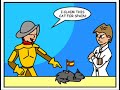 lyrics:
there's casey, andy, mary, satan, jenn, and cujo-kitty, 
quantum cop and quantum crook, lord milligan, and cindy, 
the violators, death, bug fairy, aliens, and jj 
god and grover cleveland, and of course the king of norway! 

nor- 
swe-den. sweden. yeah. 

(yarr!) 
(hey, he's gone!) 

the mime assassin, pun police, pun paladin, and mabel 
milligawain and queen jena from the land of fabel 
the hunkinites, the octopus, the porn ghosts, and andi 
the little pink devourer, queen jena, stan, and mari 

(ooh! ooh! ooh! don't forget the homicidal green amorph whom 
i have affectionately named 