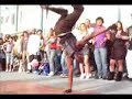 Breakdancing flips flairs windmills on the streets