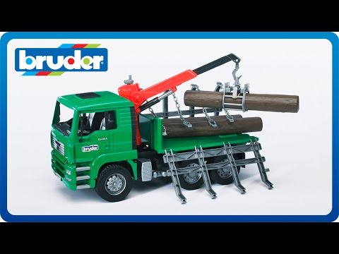 Man Timber Truck with Loading Crane and 3 Trunks
