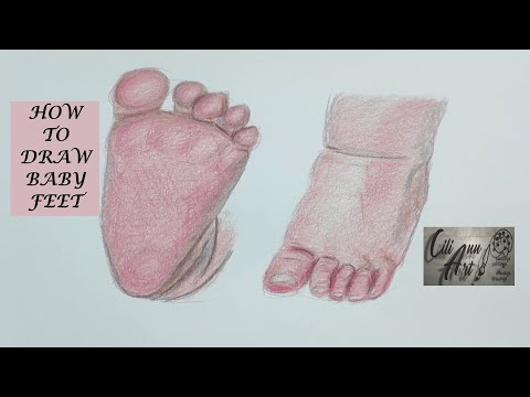 video-linktoworks-How To Draw Baby Feet Easy 🎨 Step By Step Baby Foot...