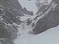 Rocky narrow little chute under Lac de Vaux Chair Verbier