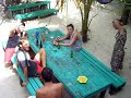 ansophie shows the tinas hostel in caye caulker (belize)