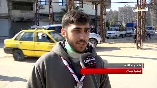 حملة لتنظيف شوارع وأزقة مخيم اليرموك في سوريا