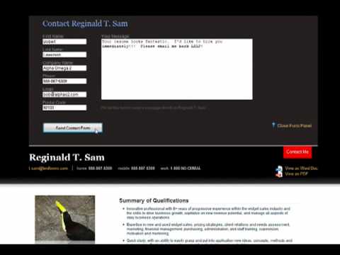 GigTide Resume Builder In Resume Contact Form/Manager YouTube Preview Image