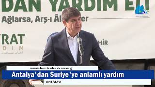 Antalya\'dan Suriye\'ye anlamlı yardım
