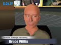 part 2 of the full interview.  organized by the picture production company and fox, this is the live slcn.tv footage of the second life interview where inworld fans talked to bruce about his new movie. (uncut version available at http://slcn.tv)