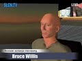 part 2 of the full interview.  organized by the picture production company and fox, this is the live slcn.tv footage of the second life interview where inworld fans talked to bruce about his new movie. (uncut version available at http://slcn.tv)