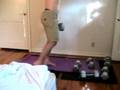 One Leg One Arm Dumbell Squat 45# 1st time 10x