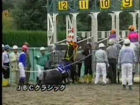 「[競馬]緑の服着た発走係がプロレスラー並みのストンピングを競走馬に入れている件」のイメージ