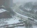 Traffic during a winter storm