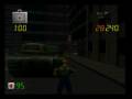 this is duke nukem: zero hour (for the nintendo 64)- part 3 of level 01- mean streets. finally, some action. don't get hit by the tank shells or get crushed by it- it's instant death. also, monsters: green lizard man with silver white armor- enforcer- armed with a m80 pulse blaster. green lizard man with golden brown armor- enforcer captain- dual m80 pulse blasters. police attire pig- pig cop- armed with a claw 12 shotgun. armored pig with gas grenades- riot pig- armed with a radium ...