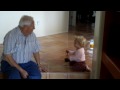 Annika Playing with Great-Grandpa Roger, Nov 28, 2009