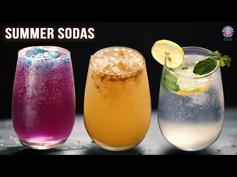 Refreshing Summer Sodas | Lemon Sodas – 3 Ways | No Artificial Colors, No Syrup | Mother’s Recipe