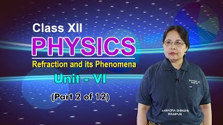 Class XII Physics Unit VI: Refraction and its phenomena (Part 2 of 12)