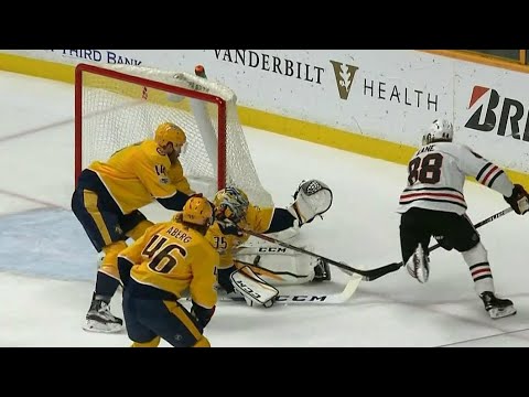 Video: Pekka Rinne robs Patrick Kane twice up close to keep Blackhawks off scoresheet