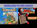 commando arcade game: the player takes control of a soldier named super joe, who starts by being dropped off in a jungle by a helicopter, and has to fight his way out singlehandedly, fending off a massive assault of enemy soldiers. super joe is armed with a sub-machine gun (which has unlimited ammunition) as well as a limited supply of hand grenades. while joe can fire his gun in any of the eight directions that he faces, his grenades can only be thrown vertically towards the top of the screen, irrespective of the direction joe is facing. unlike his smg bullets, grenades can be thrown to clear obstacles, and explosions from well placed grenades can kill several enemies at once. at the end of each level, the screen stops, and the player must fight several soldiers streaming from a gate or fortress. they are ordered out by a cowardly officer, who immediately runs away, although shooting him in the back awards the player bonus points. along the way, one can attempt to free prisoners of war as they are transported across the screen by the enemy. in the nes version, there is a more powerful machine gun upgrade, as well as 