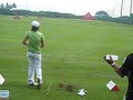 Eun Hee Ji practising before her round at the HSBC Women's Champions 2009 tournament