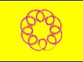 8-lobed red on yellow w/audible sinewaves
